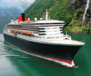Large Cruise Ship Sailing Through Scenic Fjord, Cruise Travel Agent Ohio