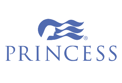 Princess Cruises Logo in Blue with Stylized Wave Design